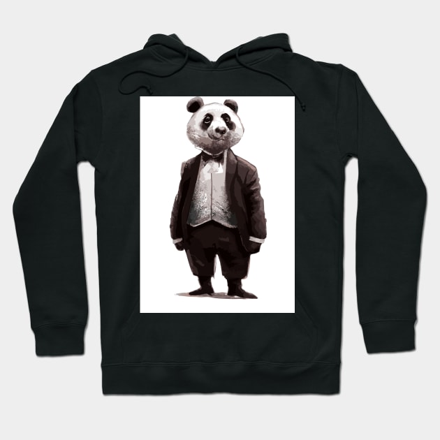 Gentlemen Panda Hoodie by maxcode